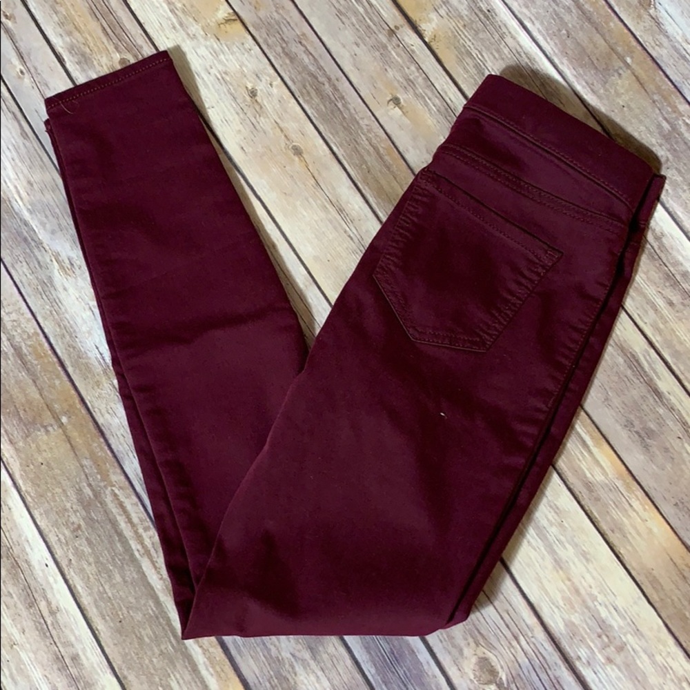 🎉SALE NWOT Skinny Stretch Pants Burgundy SZ - 3-5